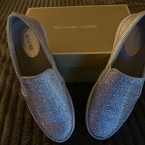 Michael Kors - Sequin Silver Flats w/Receipt